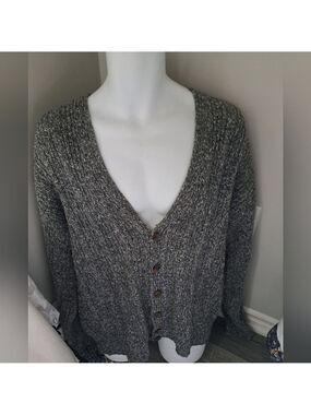 VTG Claybrooke Cardigan Gray Preppy Cable Knit Grunge Coastal Grandpa Sweater XL